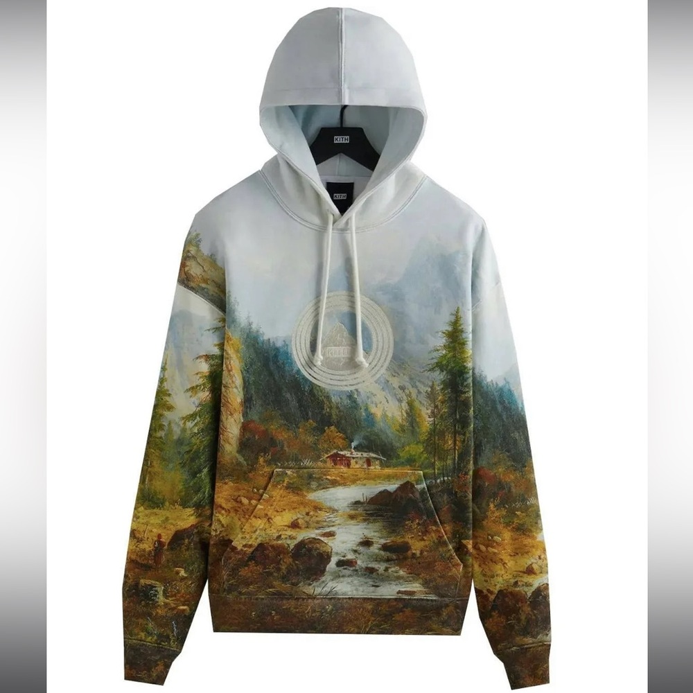 Authentic Kith Alpine Terrain Hoodie Large L Box Logo, Men's